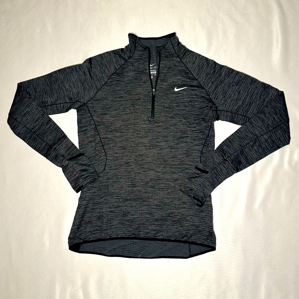 Nike Dri-Fit Gray Quarter-Zip Jacket Size Small